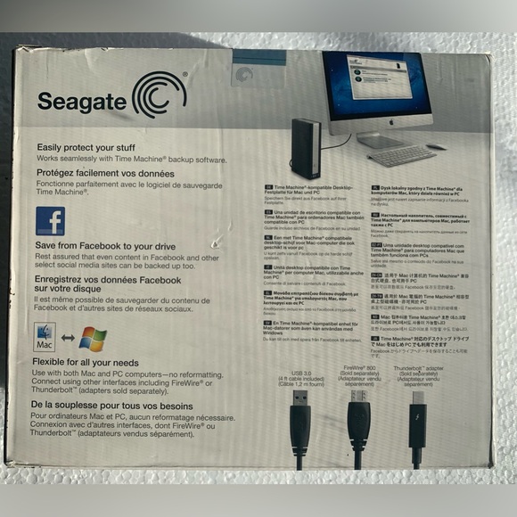 OB Mac Seagate Backup Plus 2TB USB 3.0 Desktop External Hard Drive (STCB2000900 - Picture 4 of 7